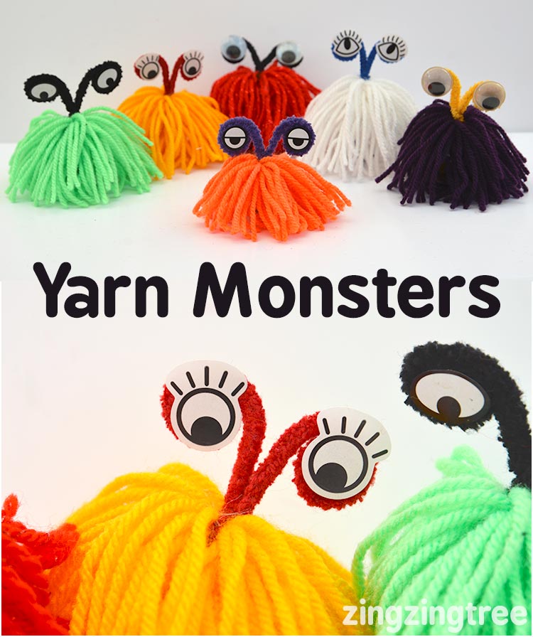 Learn How To Make These Easy Mischievous DIY Yarn Monsters